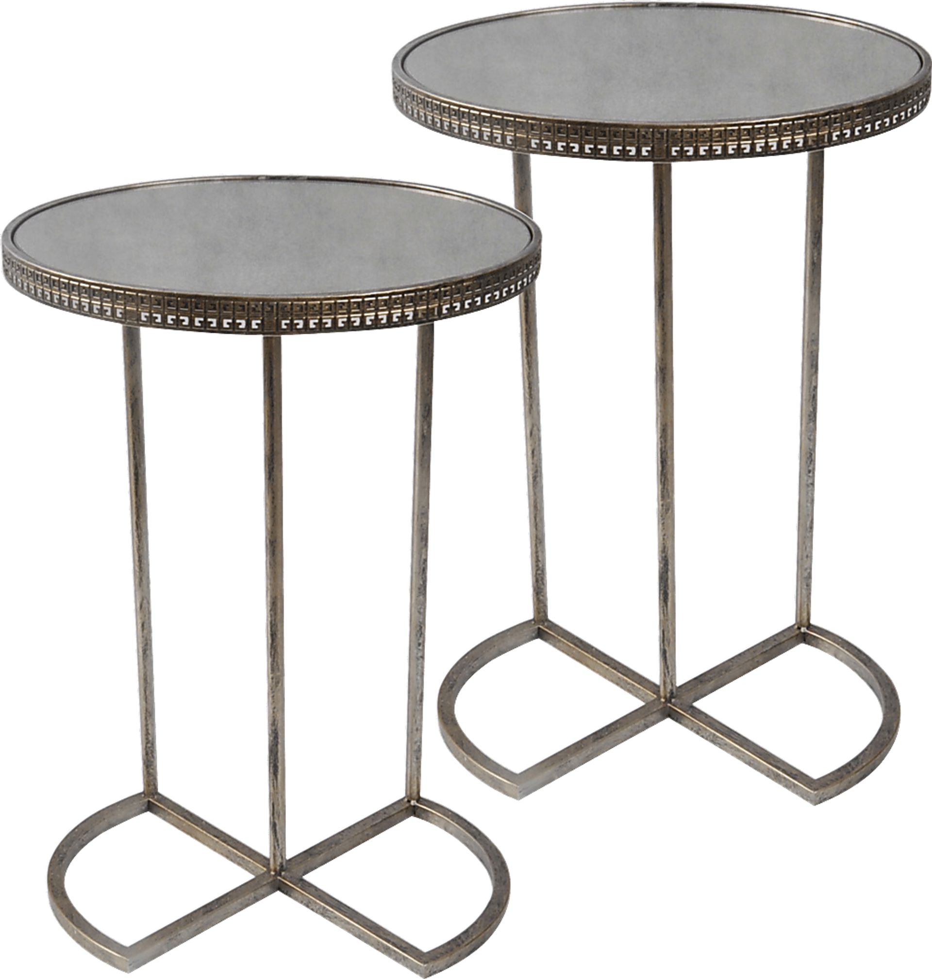 Ommen Silver Set of 2 Accent Tables - Image 1