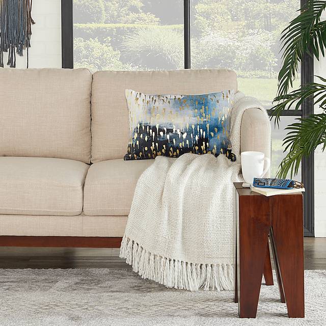 Omri Blue Accent Pillow - Thumbnail - Image 4