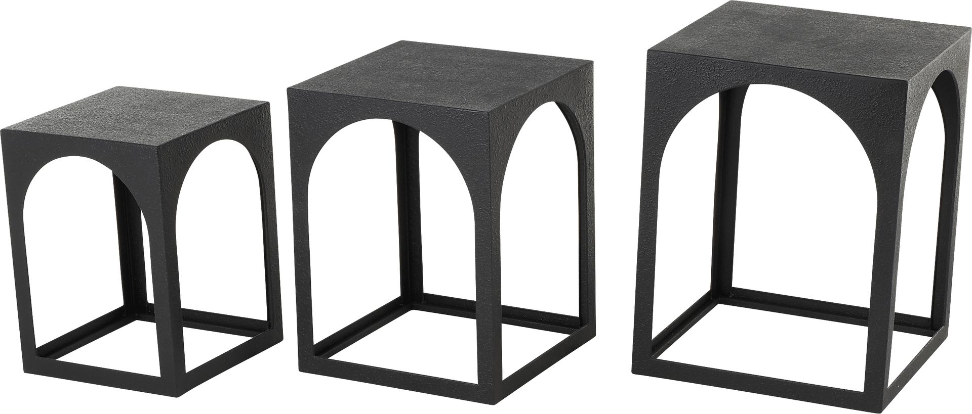 Omru Black Nesting Tables, Set of 3 - Image 1
