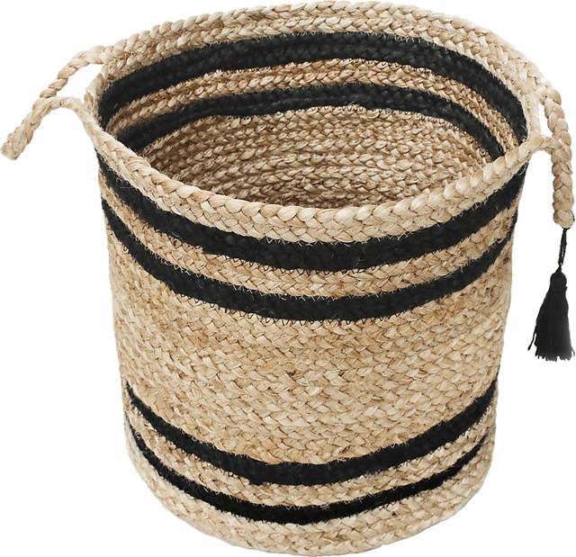 Omylia Tan/Black 17 in. Basket - Thumbnail - Image 4