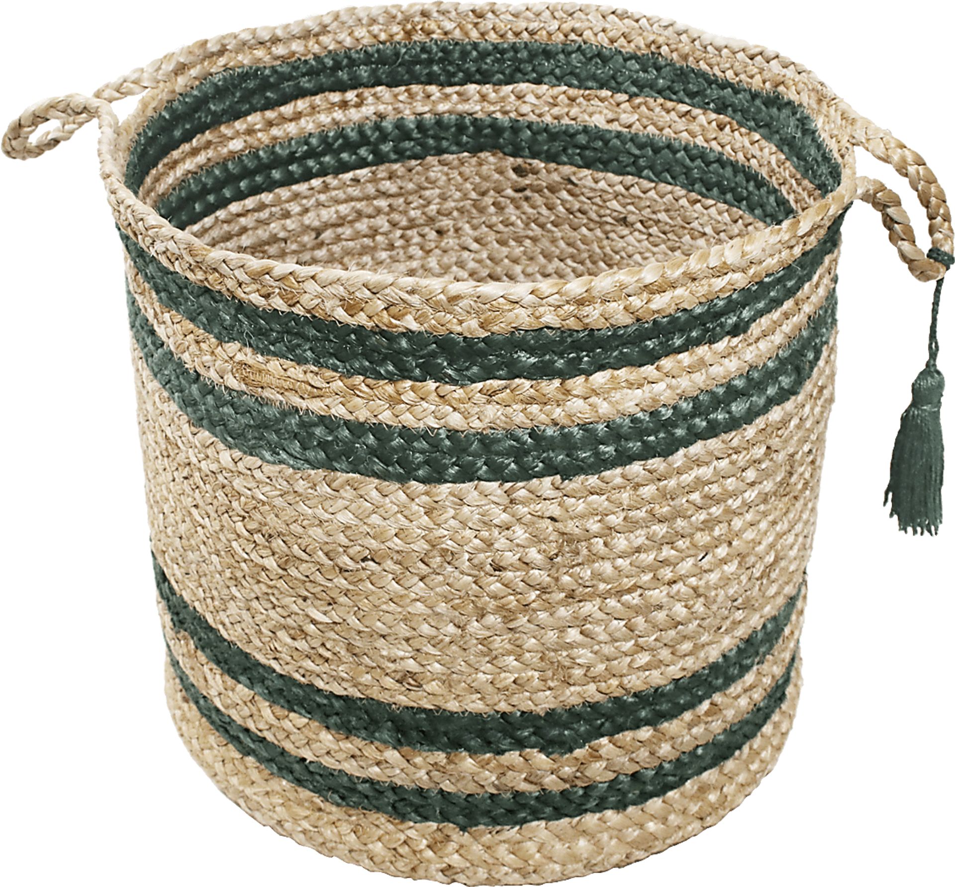 Omylia Tan/Green 17 in. Basket - Image 4