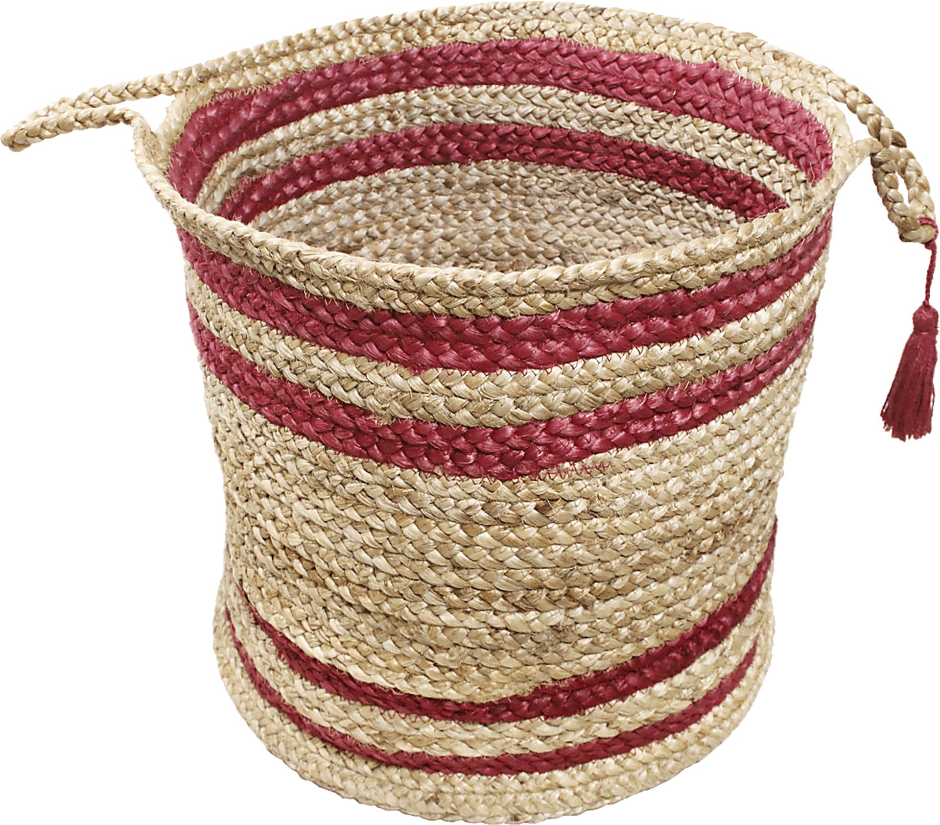 Omylia Tan/Red 19 in. Basket - Image 4