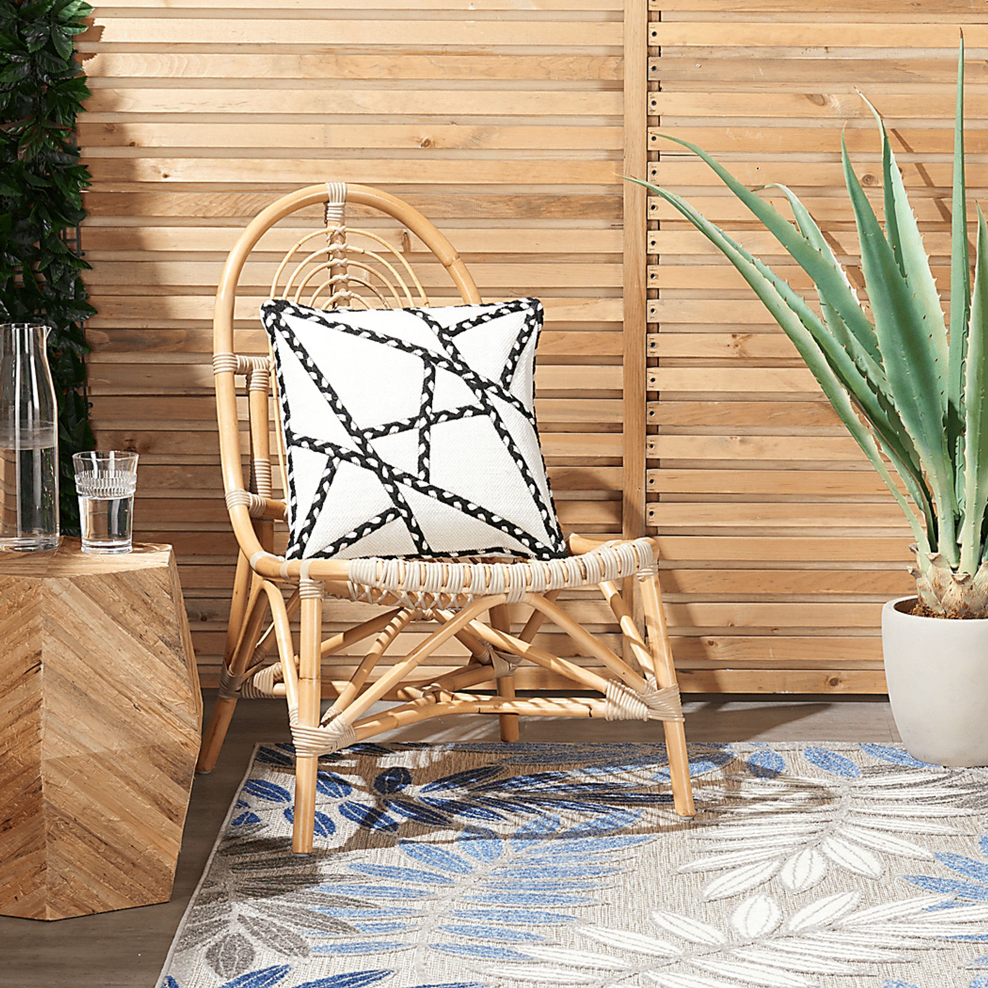 Onas Black Indoor/Outdoor Accent Pillow - Image 3