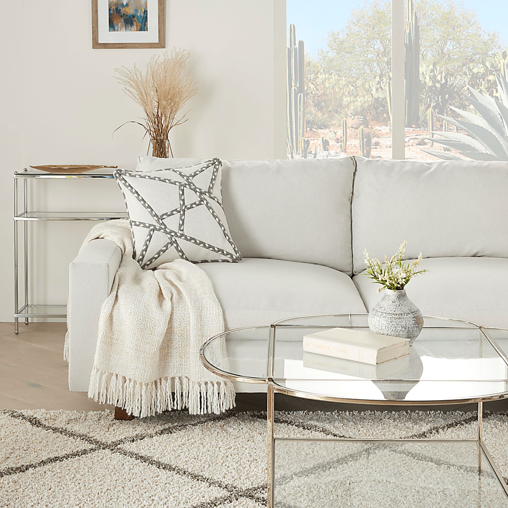 Onas Gray Indoor/Outdoor Accent Pillow - Image 2