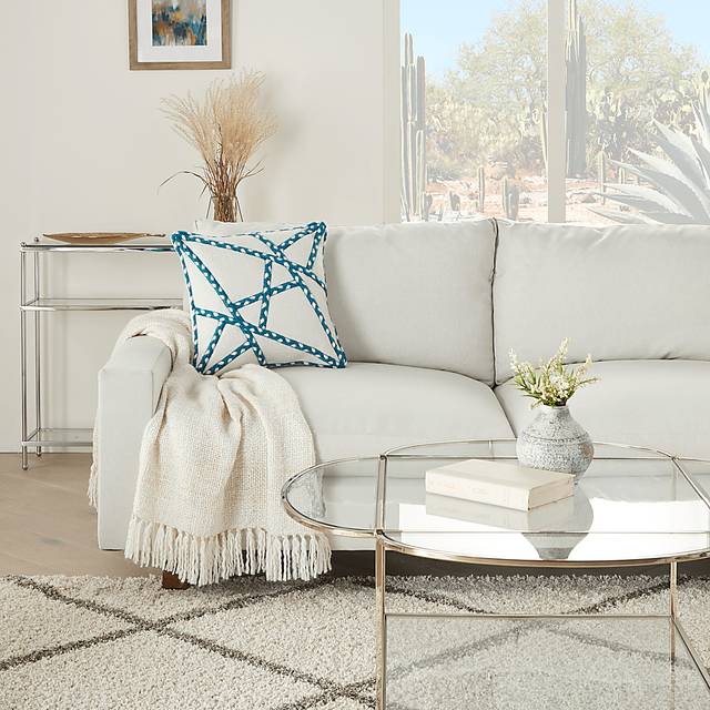 Onas Turquoise Indoor/Outdoor Accent Pillow - Thumbnail - Image 2