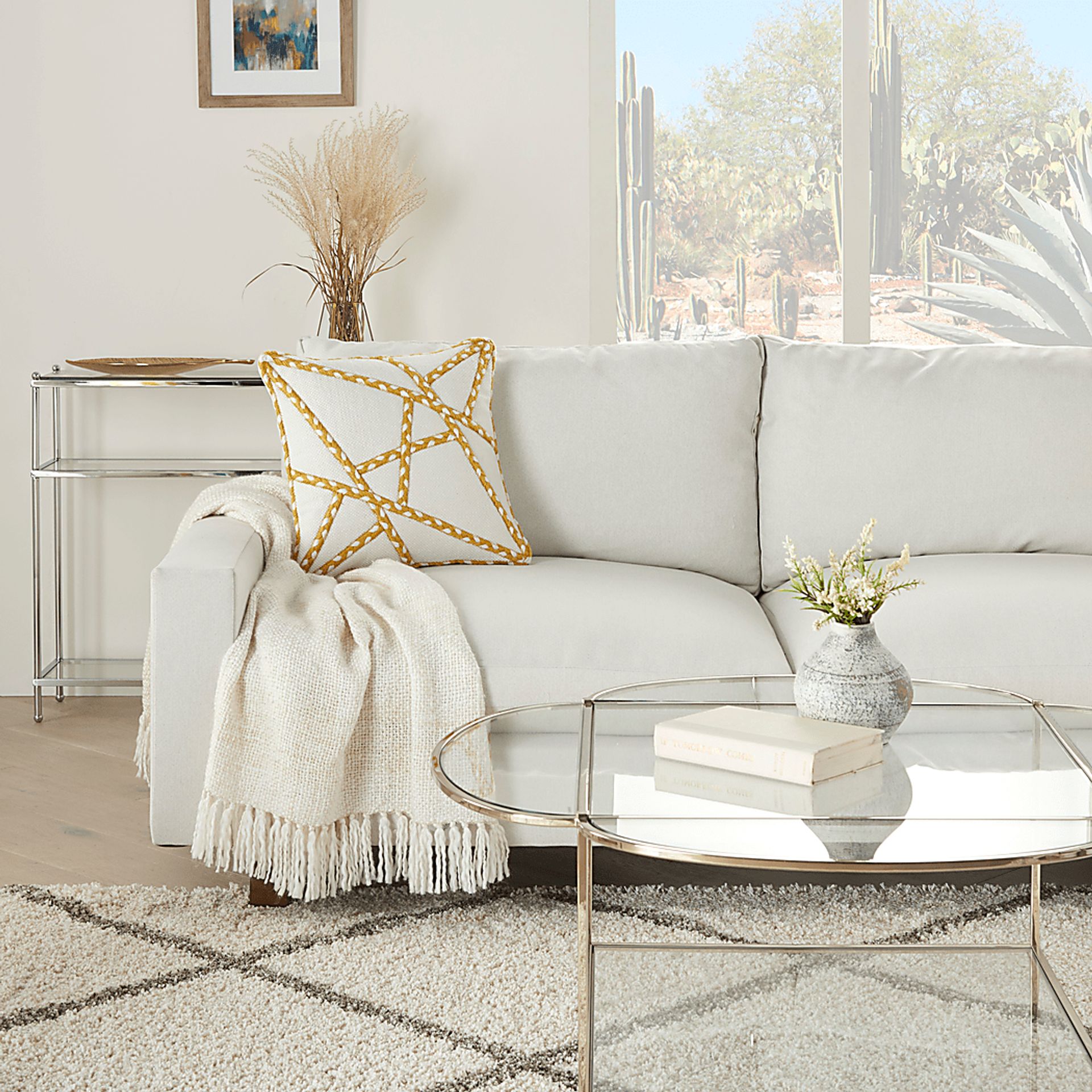 Onas Yellow Indoor/Outdoor Accent Pillow - Image 2