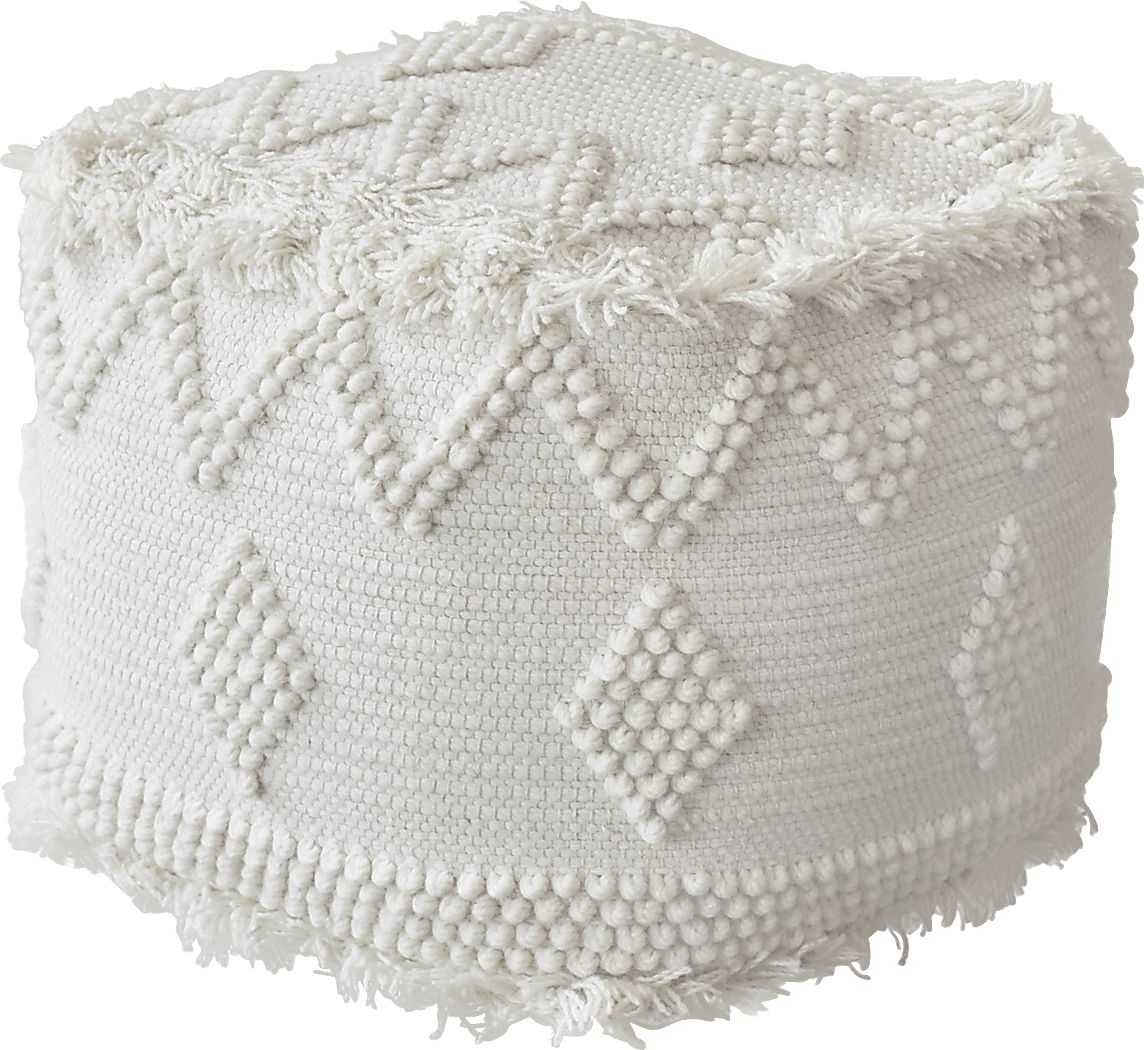 Onawa White Ottoman