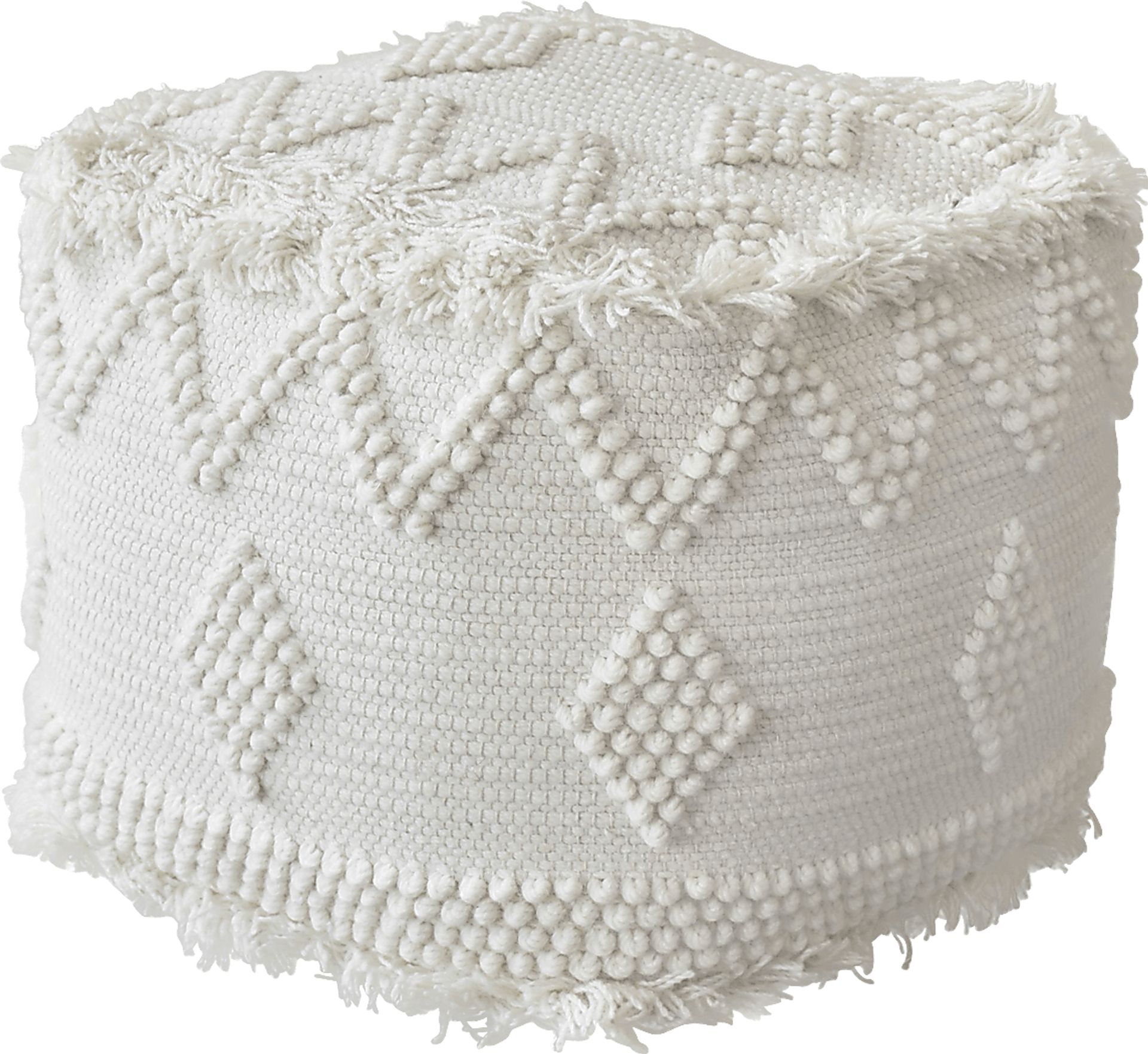 Onawa White Ottoman - Image 1