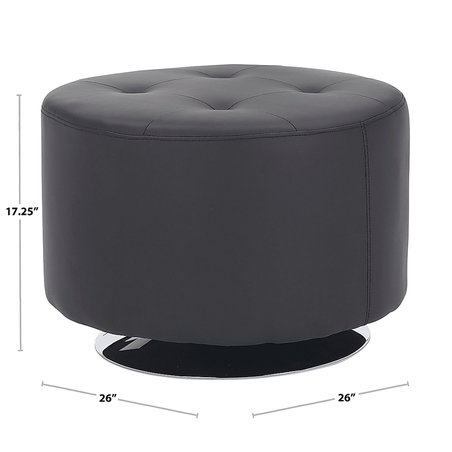 Onelen Gray Accent Ottoman - Image 4