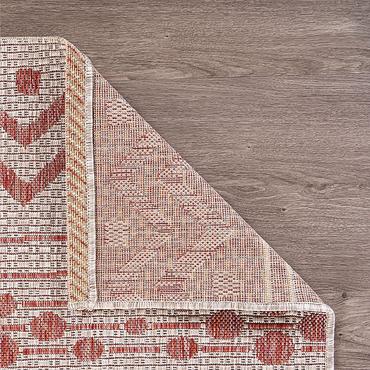 Onomis Beige,Red Rugs | Rooms to Go