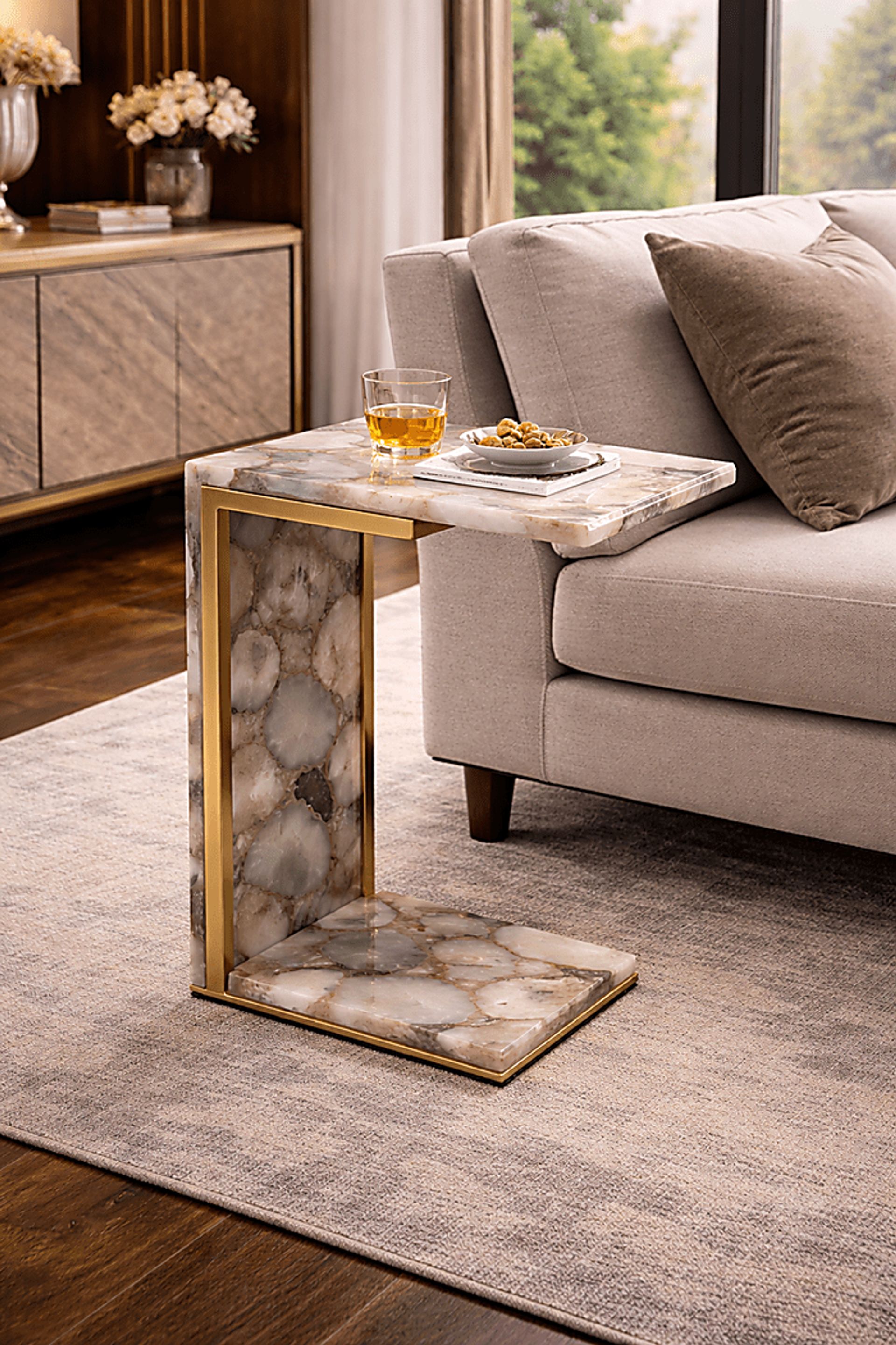 Onosm Gold/Natural Accent Table - Image 3