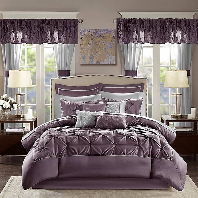 Opelusas Purple 24 Pc King Bedding Set - Thumbnail - Image 1