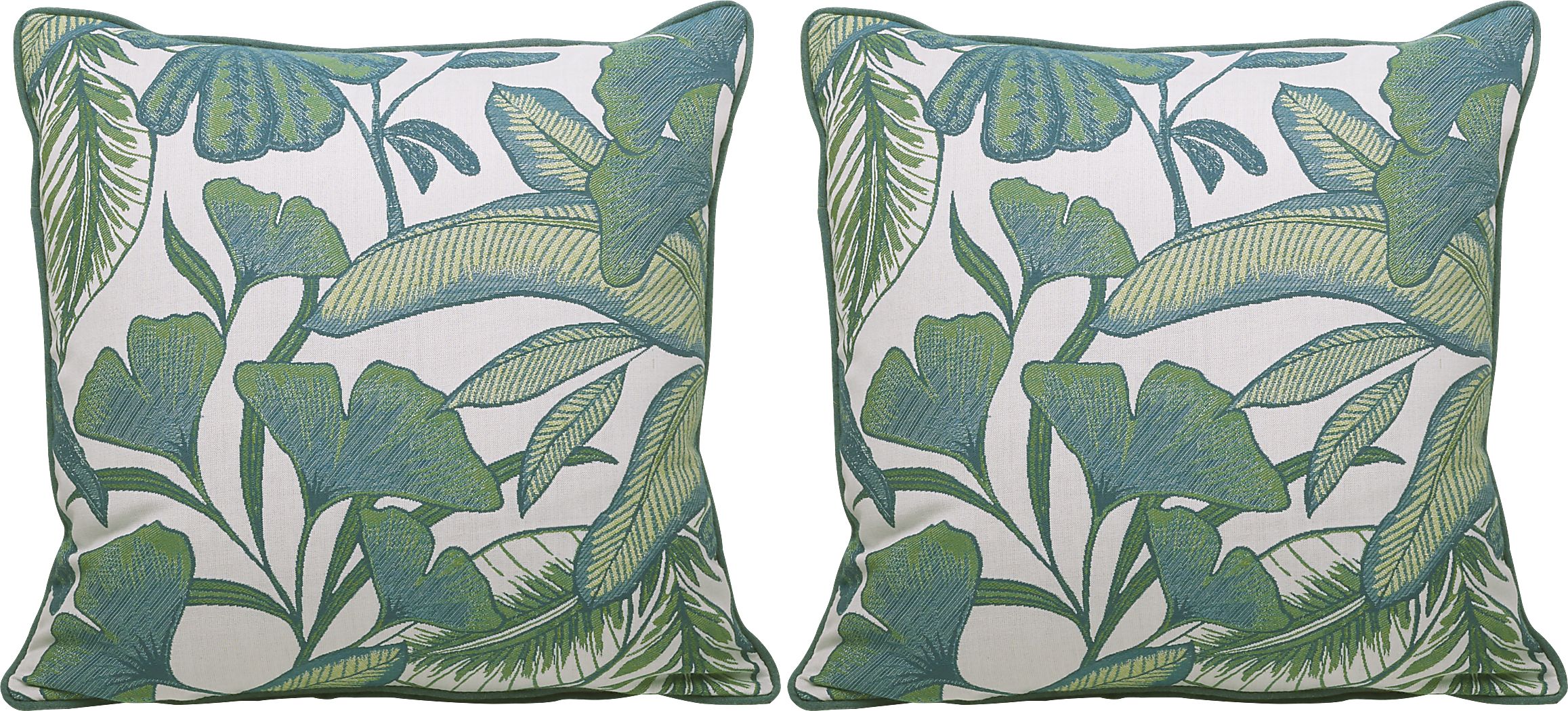 Lavish Palm Green Indoor/Outdoor Accent Pillow, Set of Two