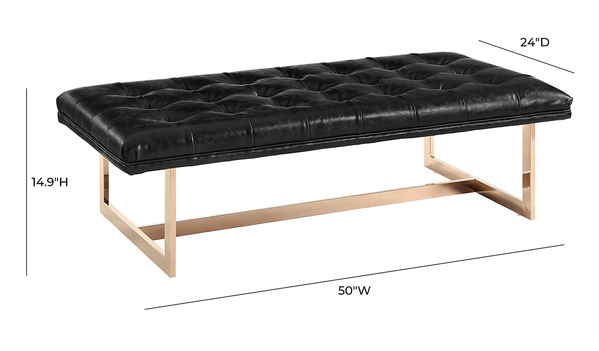 Oppland Black Accent Bench - Image 7