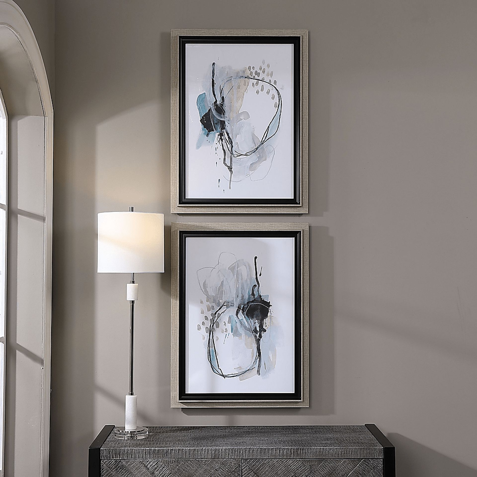 Opposite Views Blue Set of 2 Artwork - Image 3