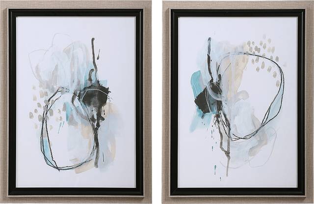 Opposite Views Blue Set of 2 Artwork - Thumbnail - Image 1
