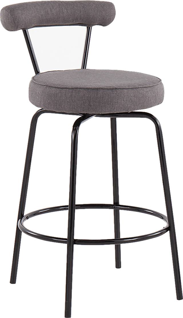 Orangethorpe Charcoal Counter Height Stool, Set of 2 - Thumbnail - Image 2