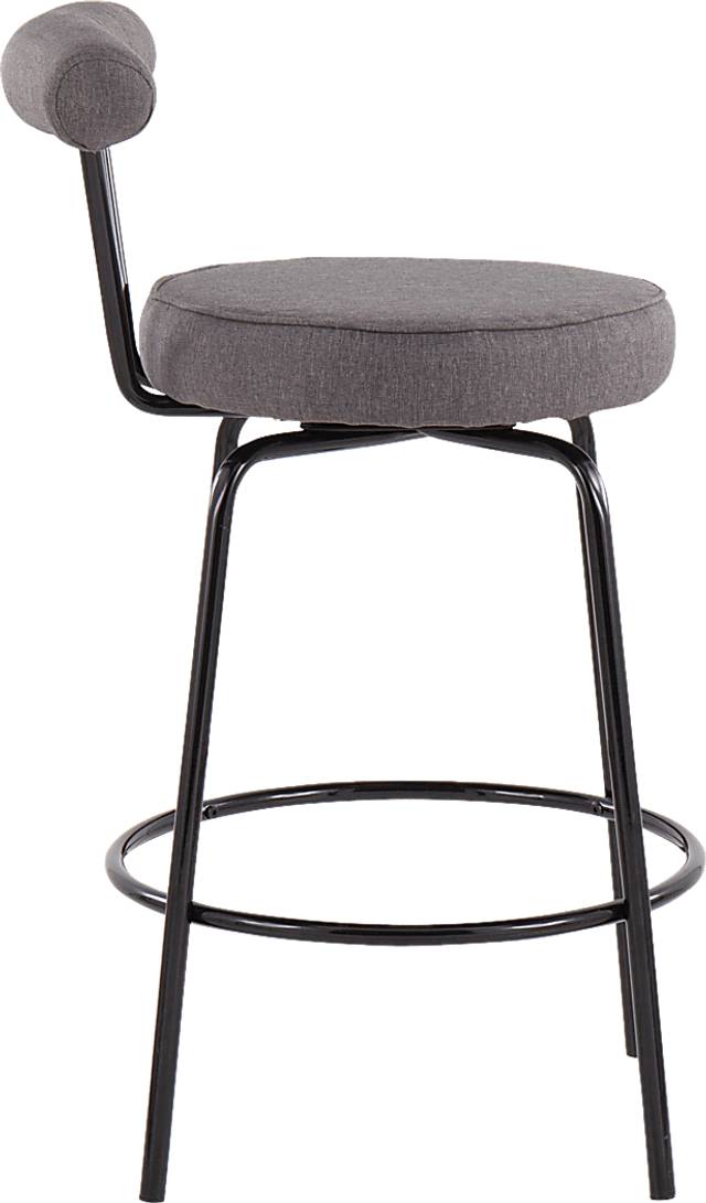 Orangethorpe Charcoal Counter Height Stool, Set of 2 - Thumbnail - Image 3