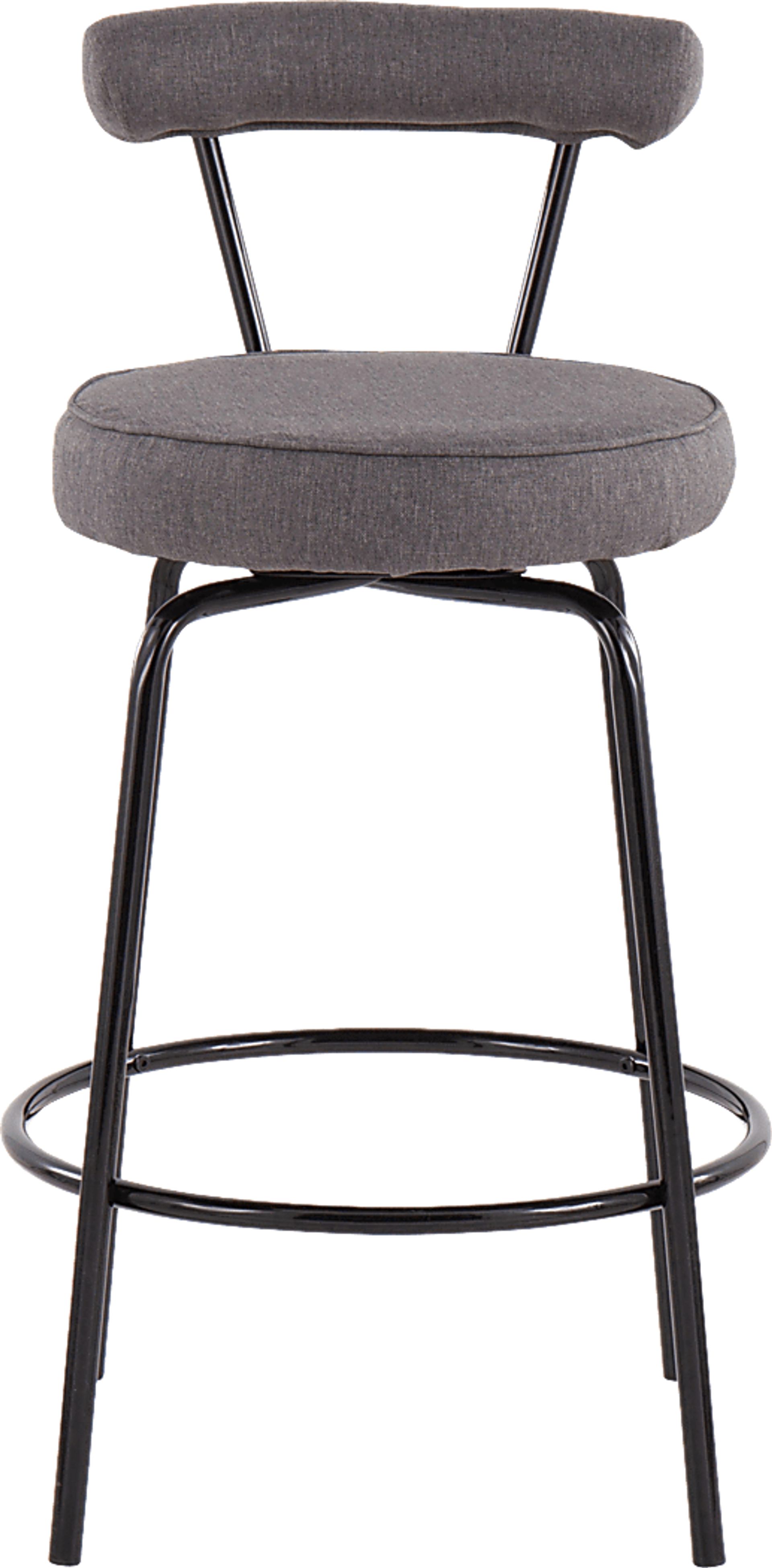 Orangethorpe Charcoal Counter Height Stool, Set of 2 - Image 6