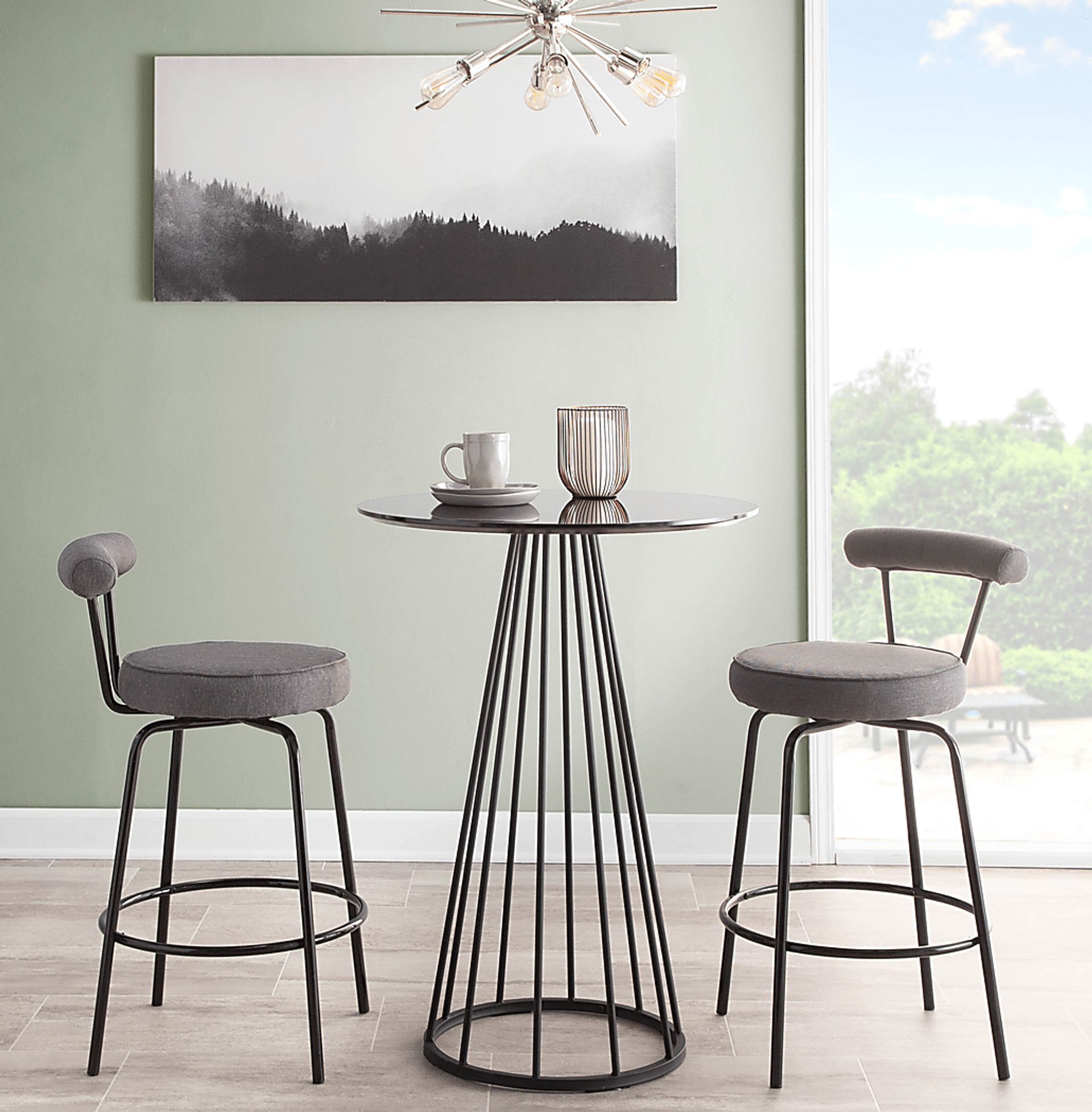 Orangethorpe Charcoal Counter Height Stool, Set of 2 - Image 8