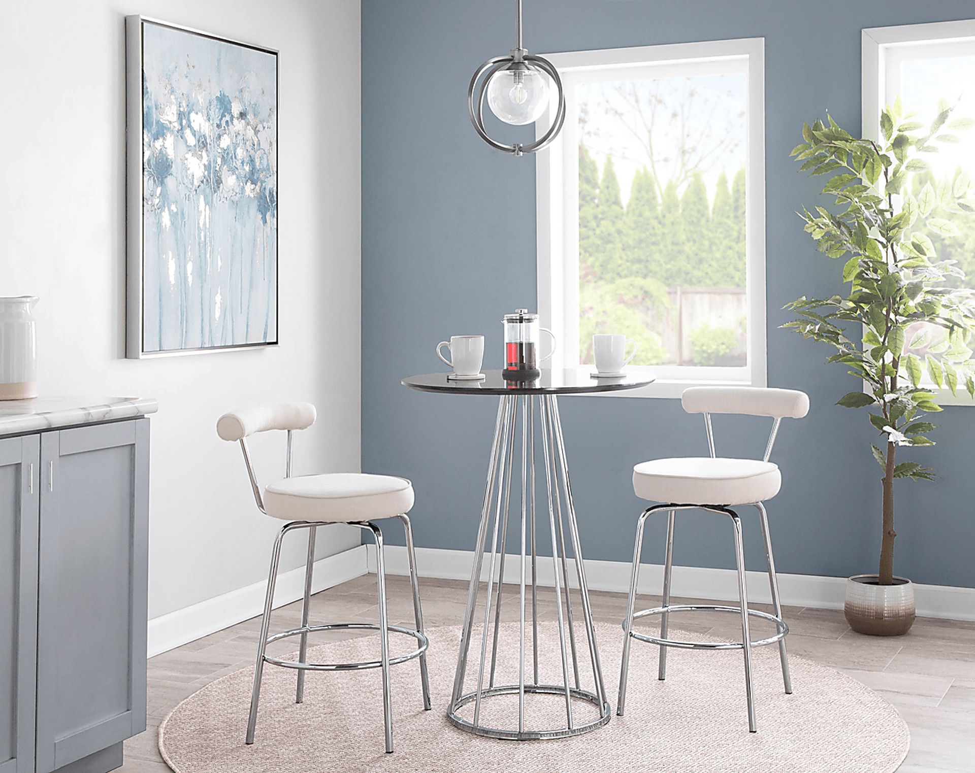 Orangethorpe Cream Counter Height Stool, Set of 2 - Image 8