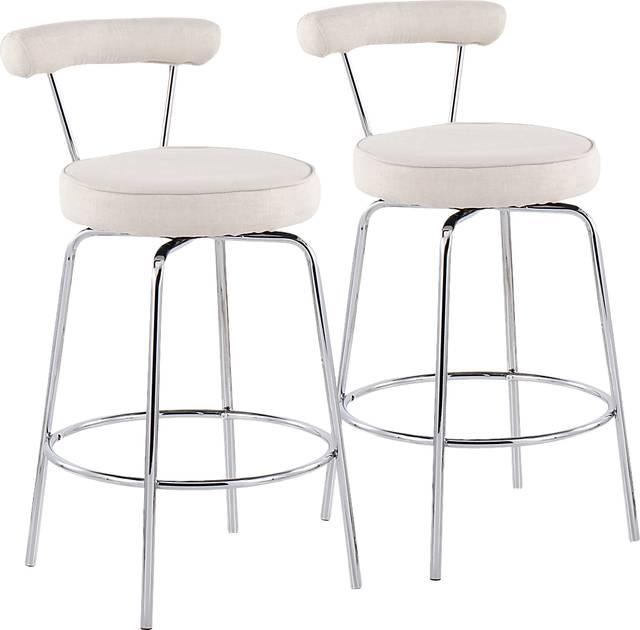 Orangethorpe Cream Counter Height Stool, Set of 2 - Thumbnail - Image 1