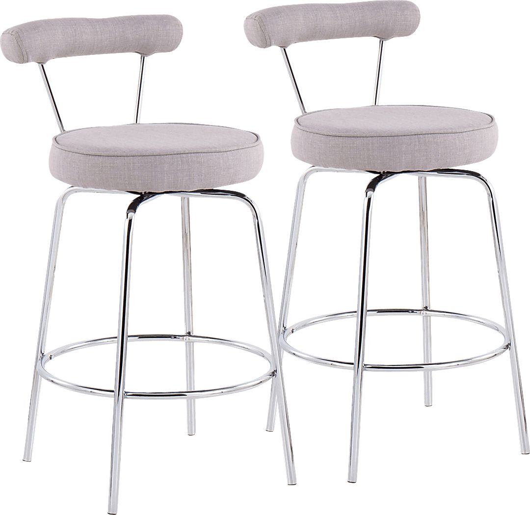 Orangethorpe Gray Counter Height Stool, Set of 2