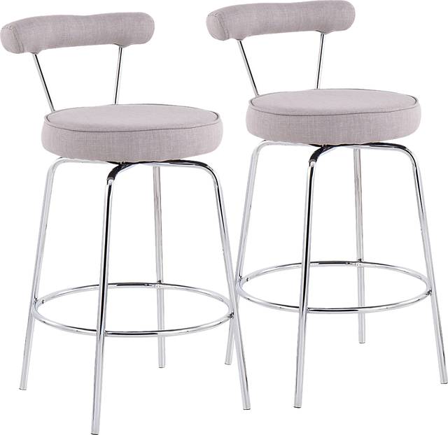 Orangethorpe Gray Counter Height Stool, Set of 2 - Thumbnail - Image 1
