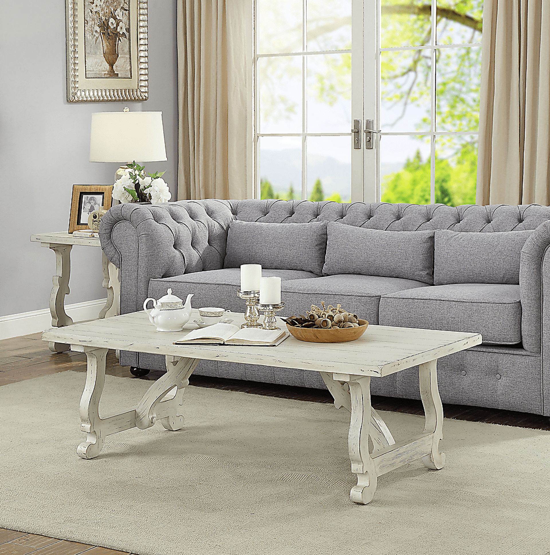 Orchard Park Cream Cocktail Table - Image 3
