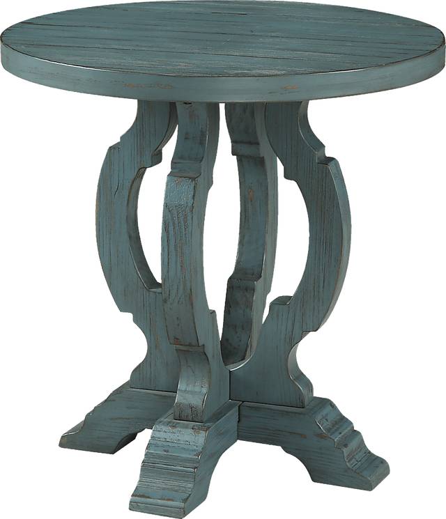 Orchard Park Teal Accent Table - Thumbnail - Image 2