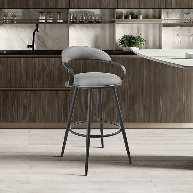 Orcone Gray Barstool - Thumbnail - Image 2