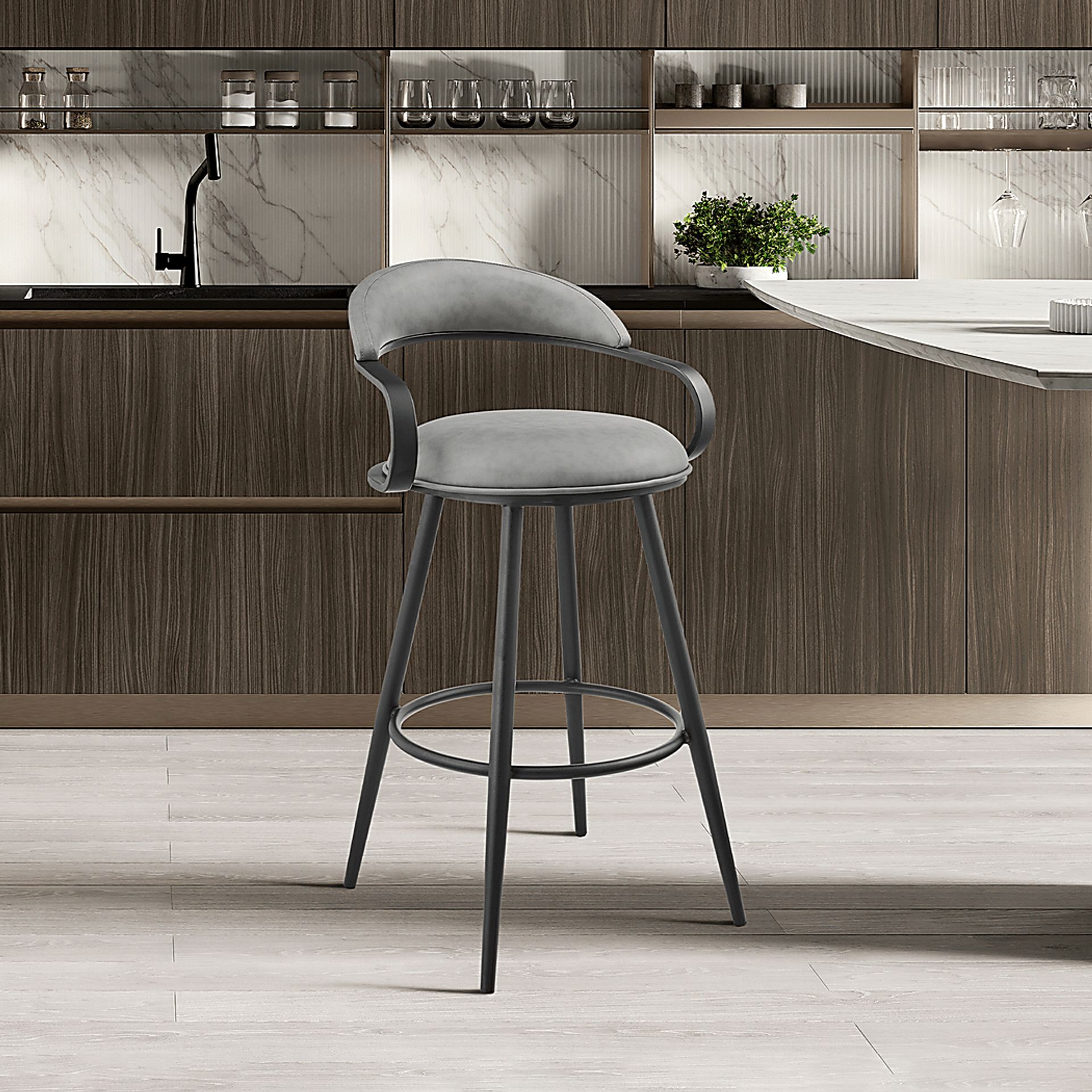 Orcone Gray Barstool - Image 2