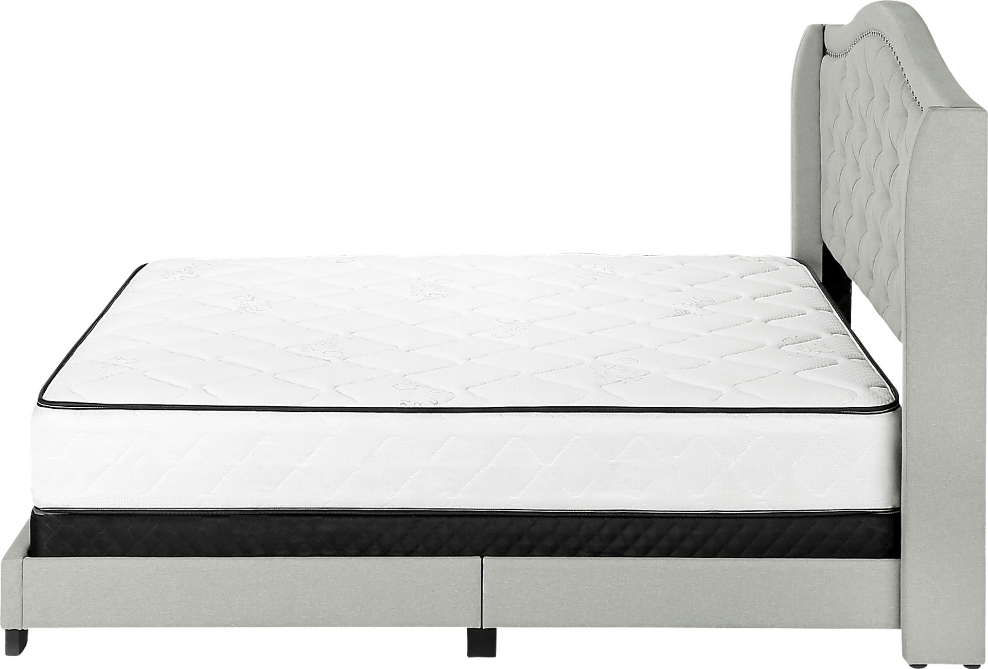 Orcow Light Gray Queen Bed - Image 5