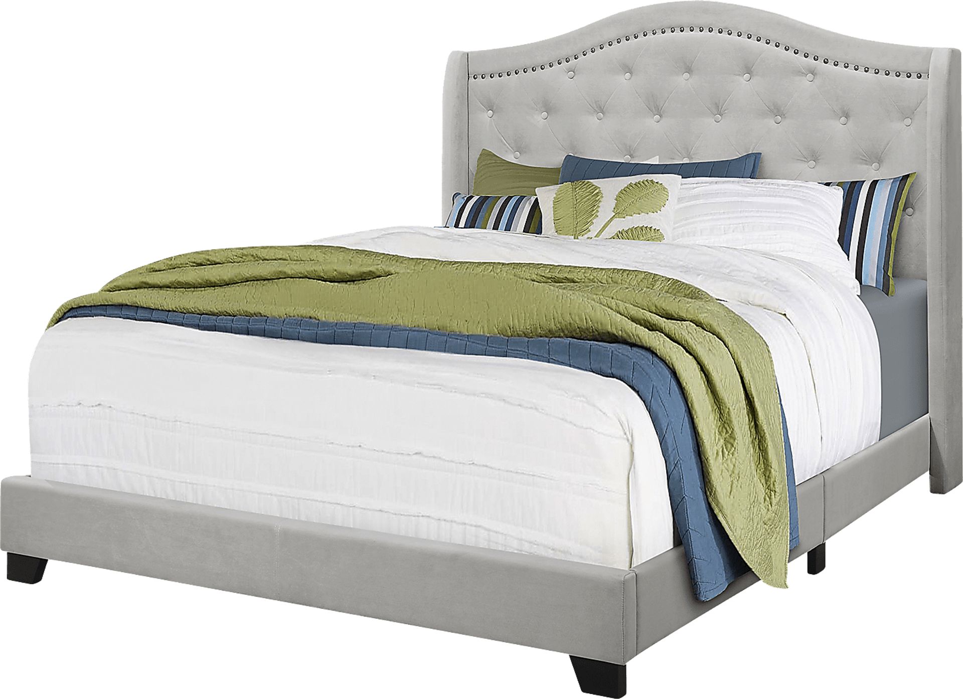 Orcow Light Gray Queen Bed - Image 1