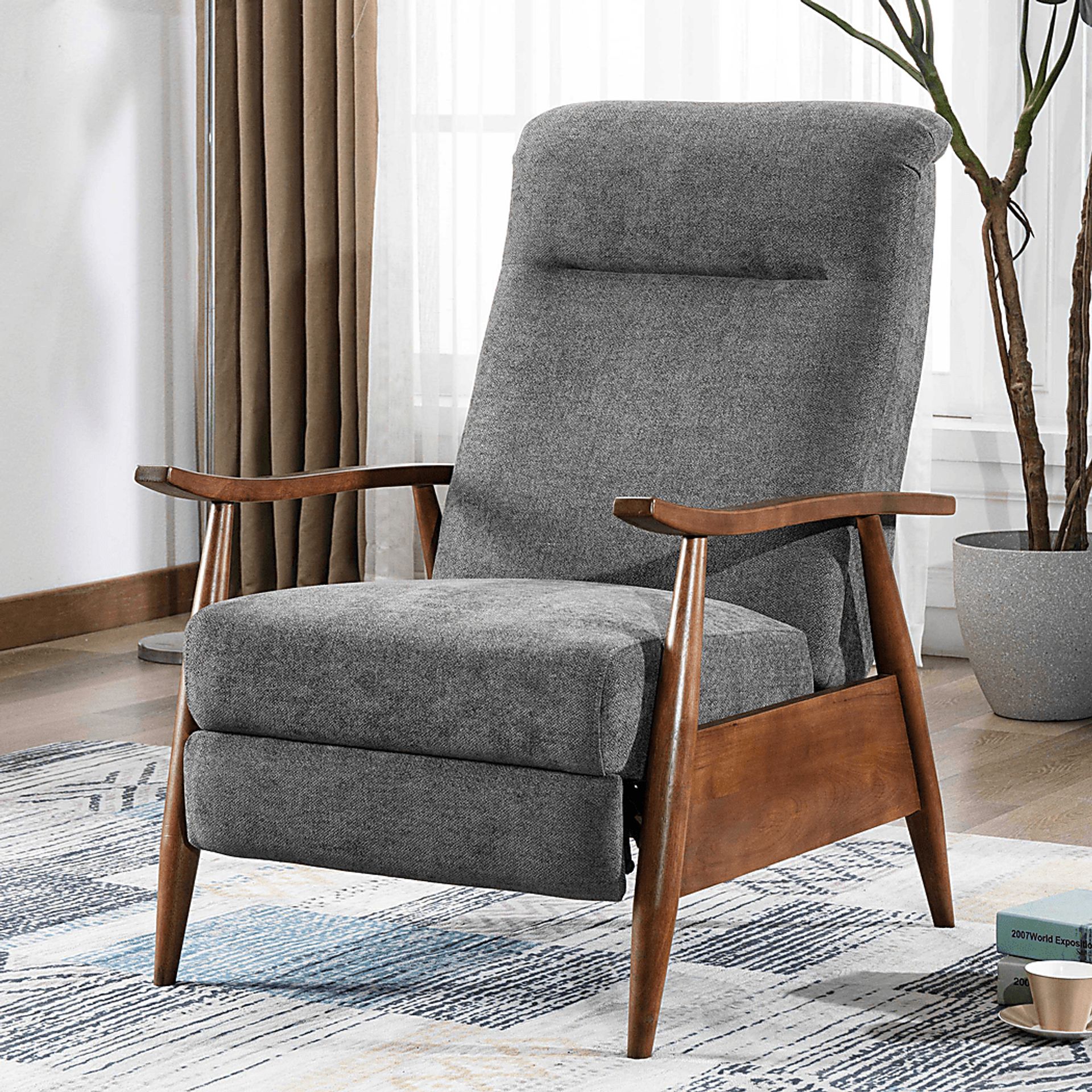 Orcut Charcoal Push Back Recliner - Image 11