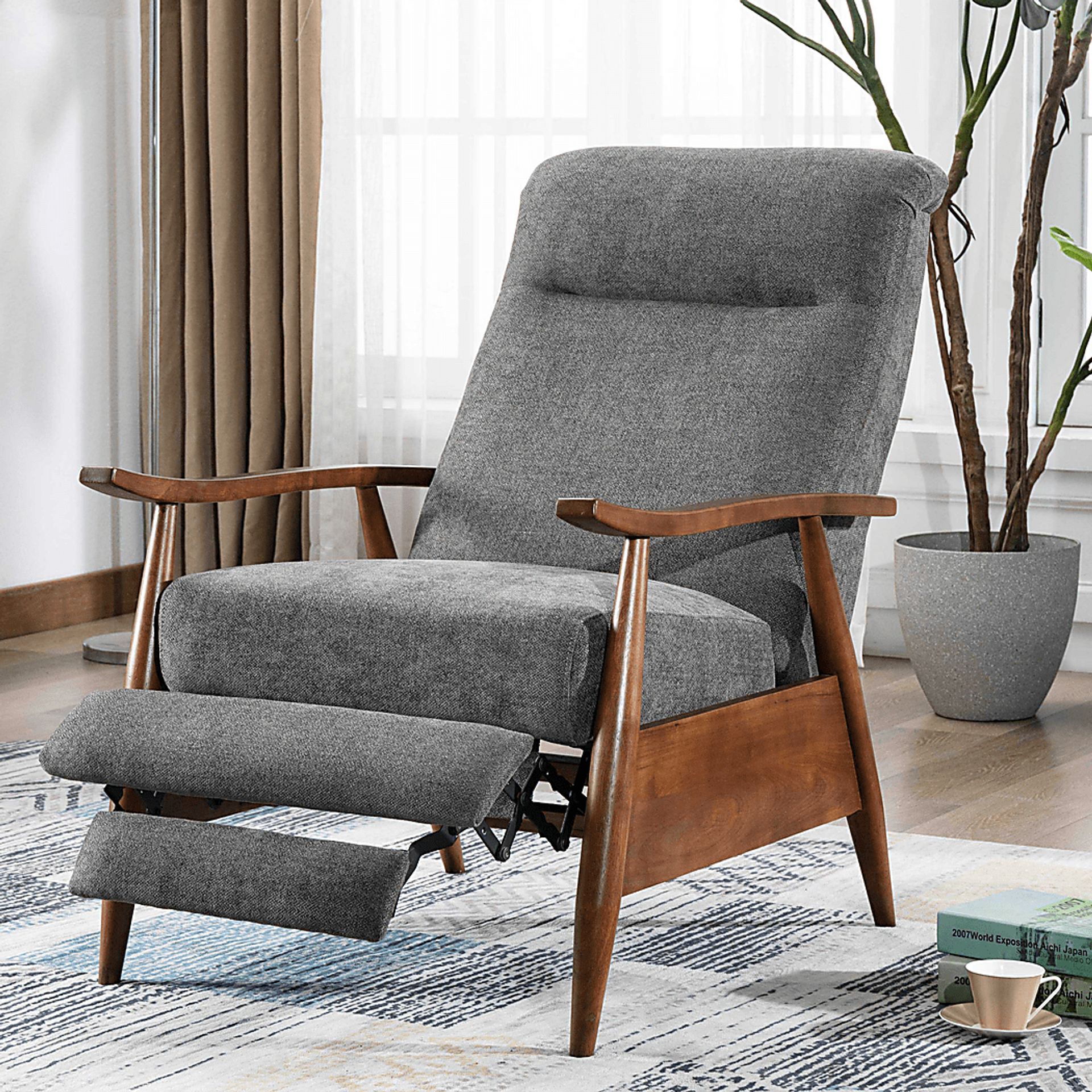 Orcut Charcoal Push Back Recliner - Image 12