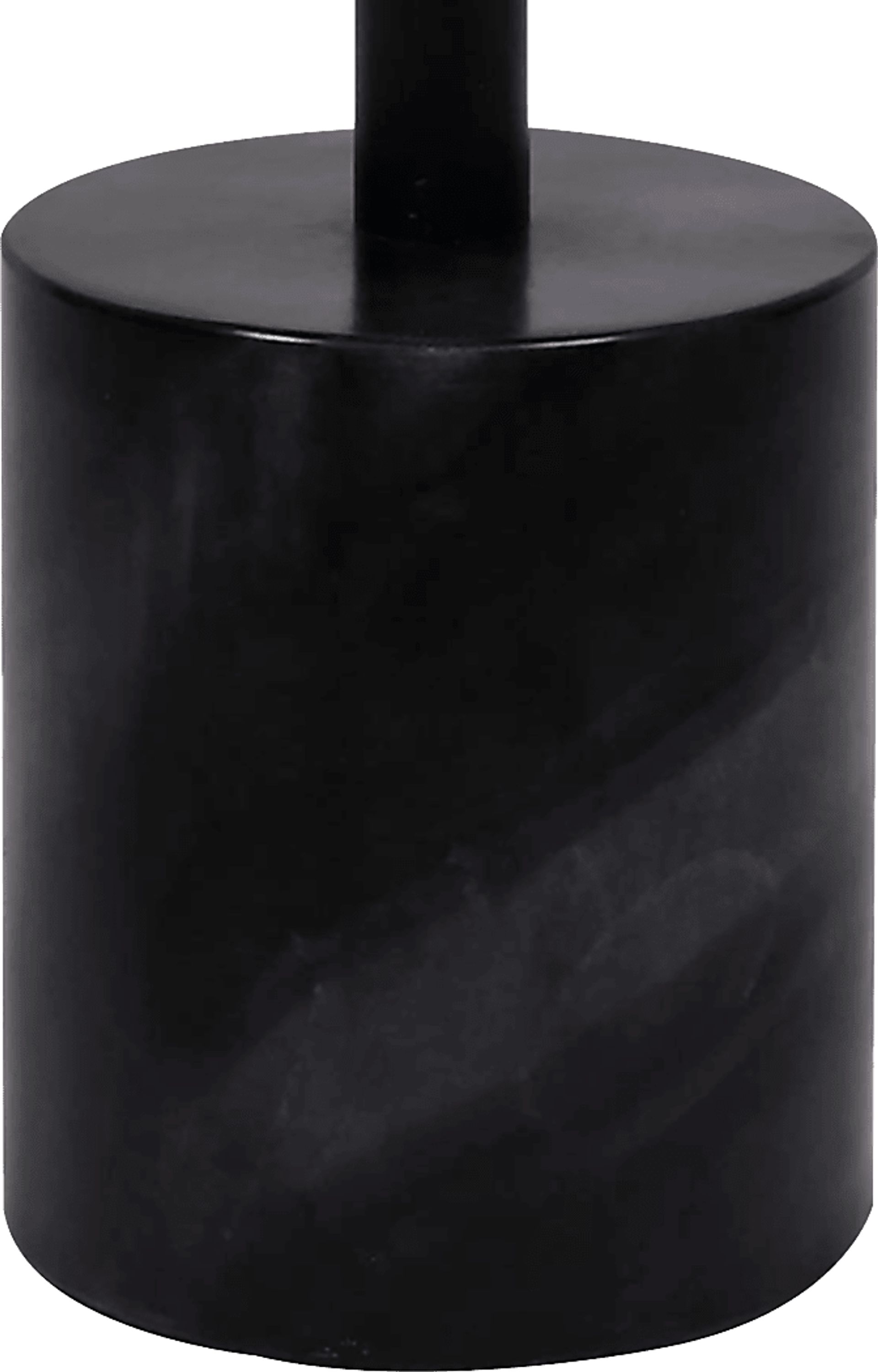 Orelia Black Accent Table with Black Marble Base - Image 5