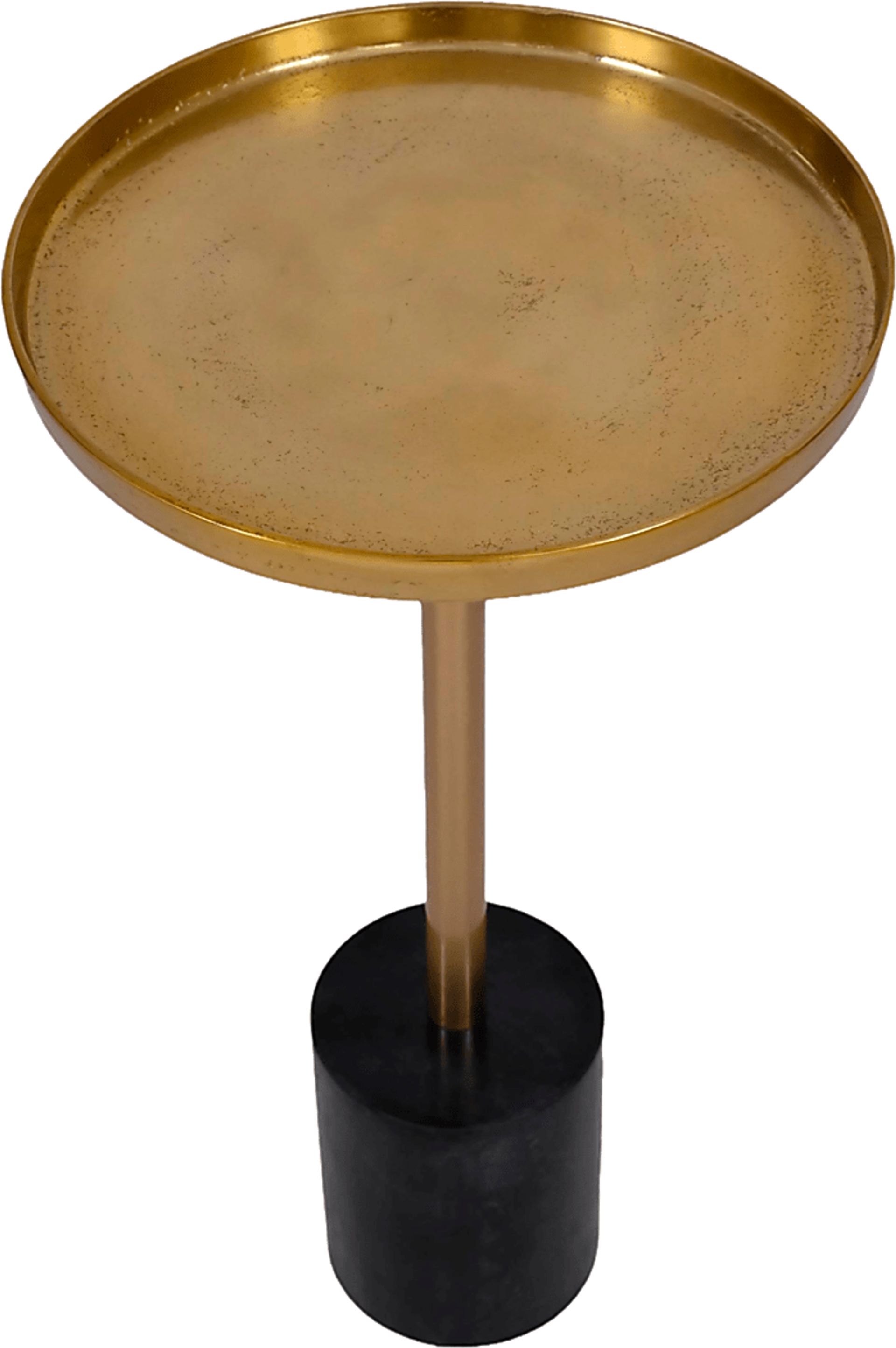 Orelia Gold Accent Table with Black Marble Base - Image 3