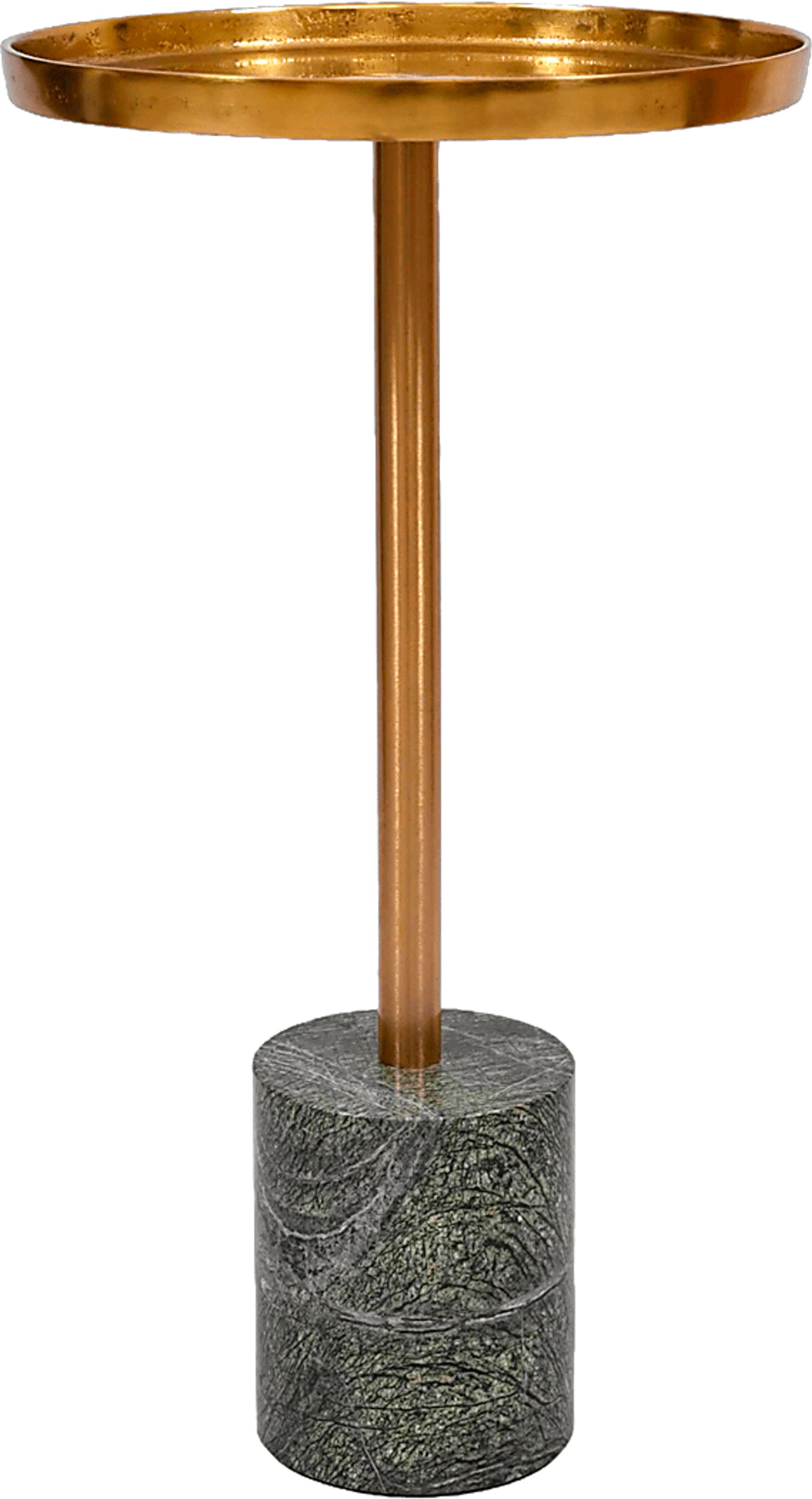 Orelia Gold Accent Table with Green Marble Base
