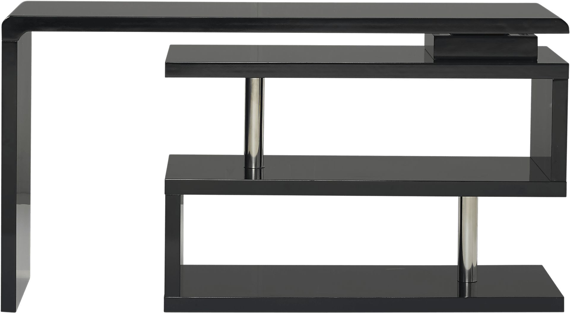 Oria Black 55 in. Console Table/Adjustable Desk - Image 3