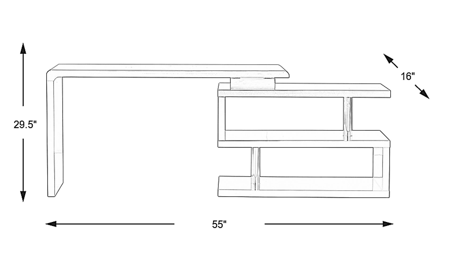 Dimension Image. Please refer to the Dimension Tab on this page for dimension details.