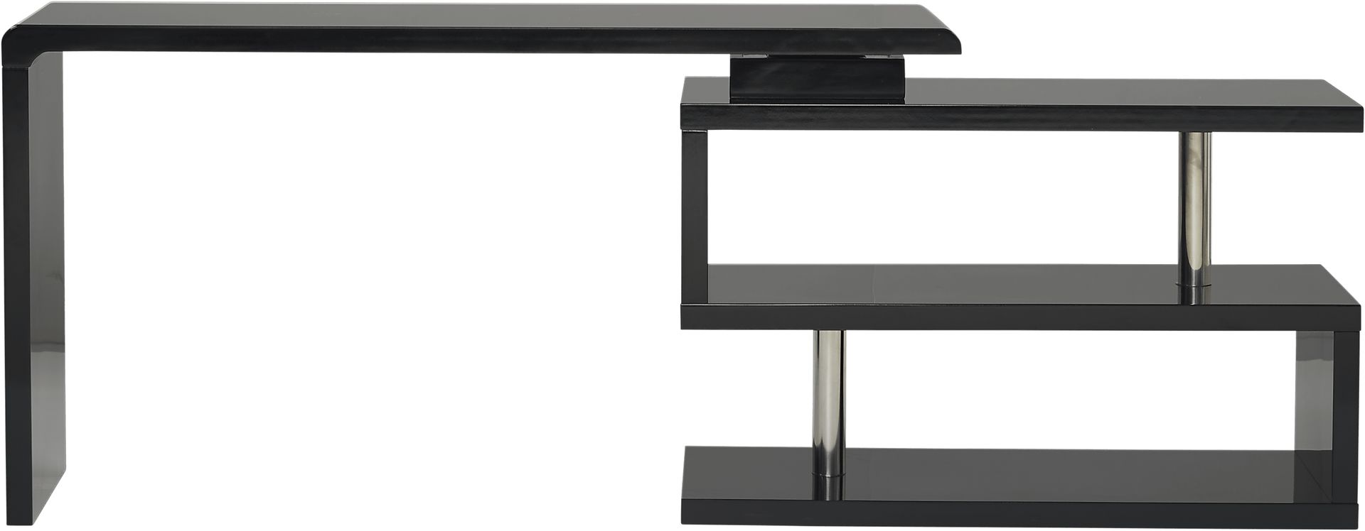 Oria Black 55 in. Console Table/Adjustable Desk - Image 1