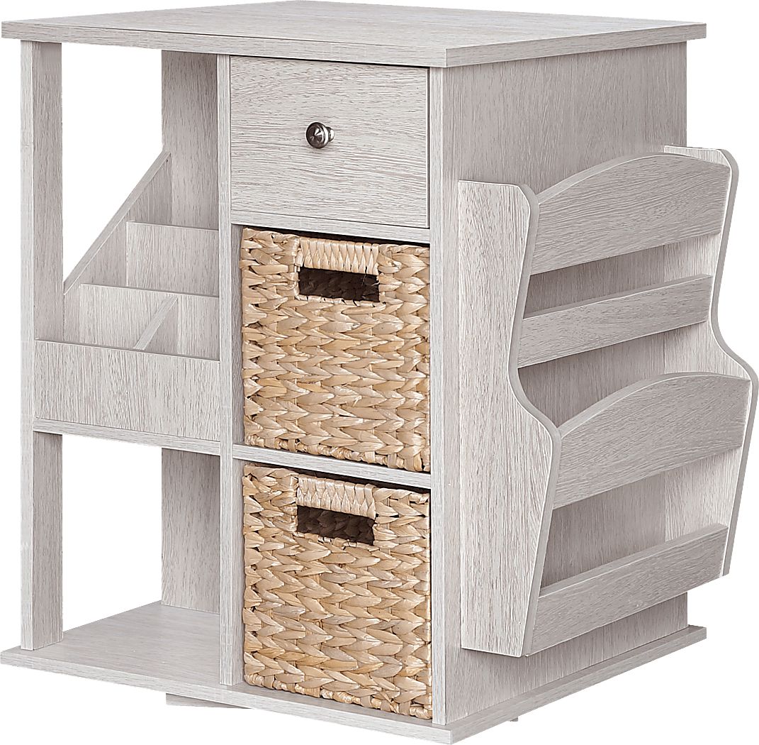 Orinia White End Table