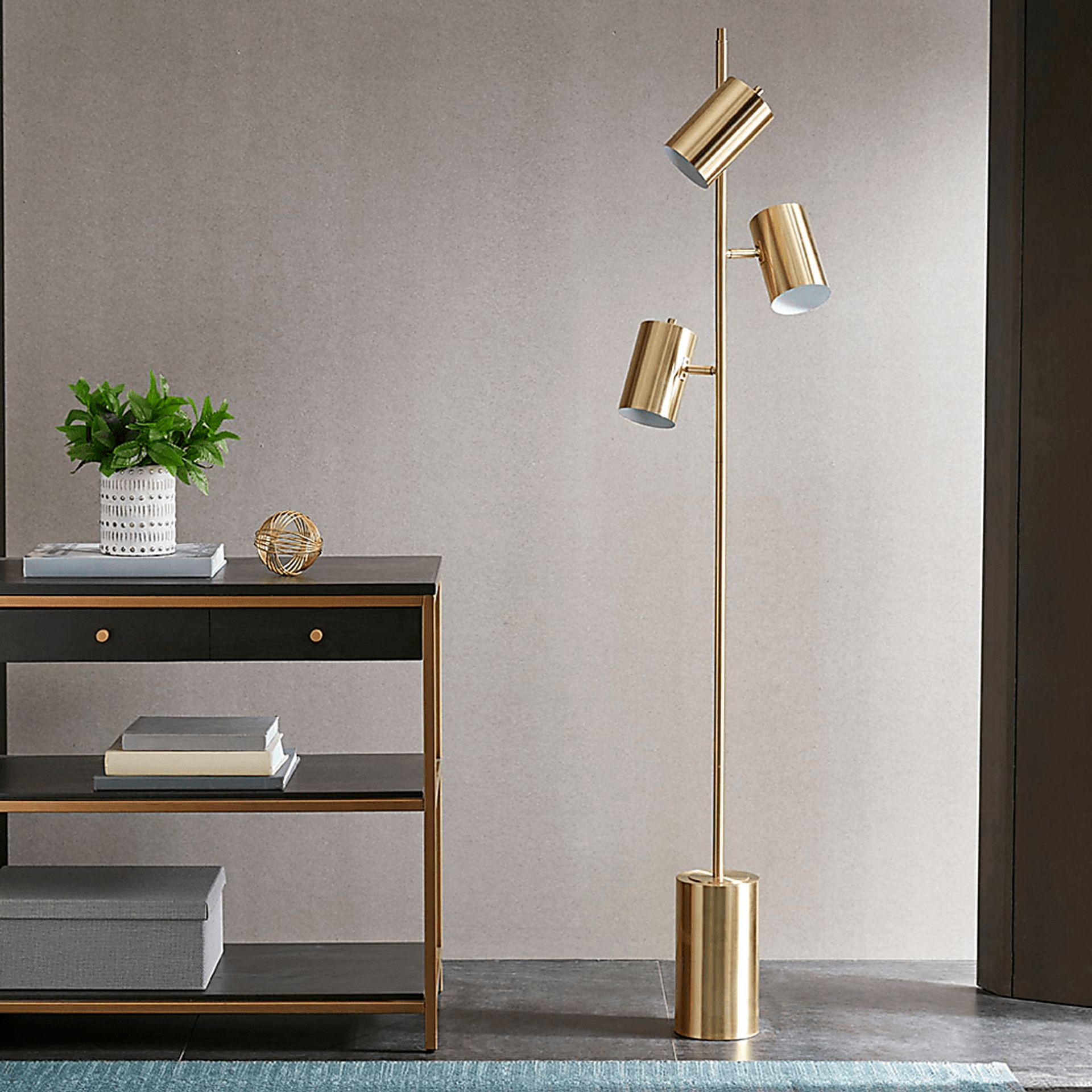 Oriole Road Gold Floor Lamp - Image 6