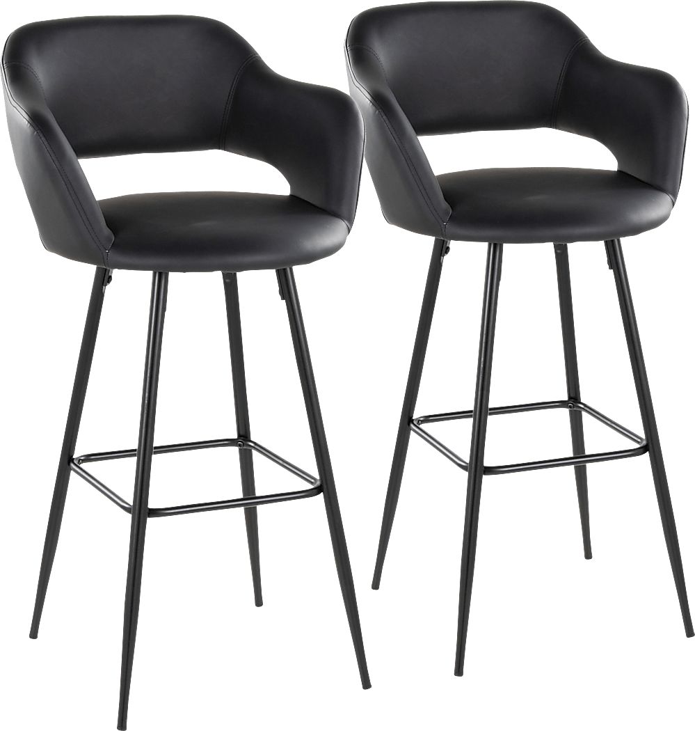 Orkhid Black Barstool, Set of 2
