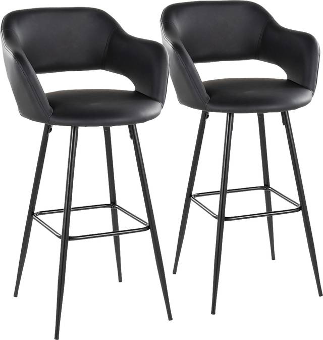 Orkhid Black Barstool, Set of 2 - Thumbnail - Image 1