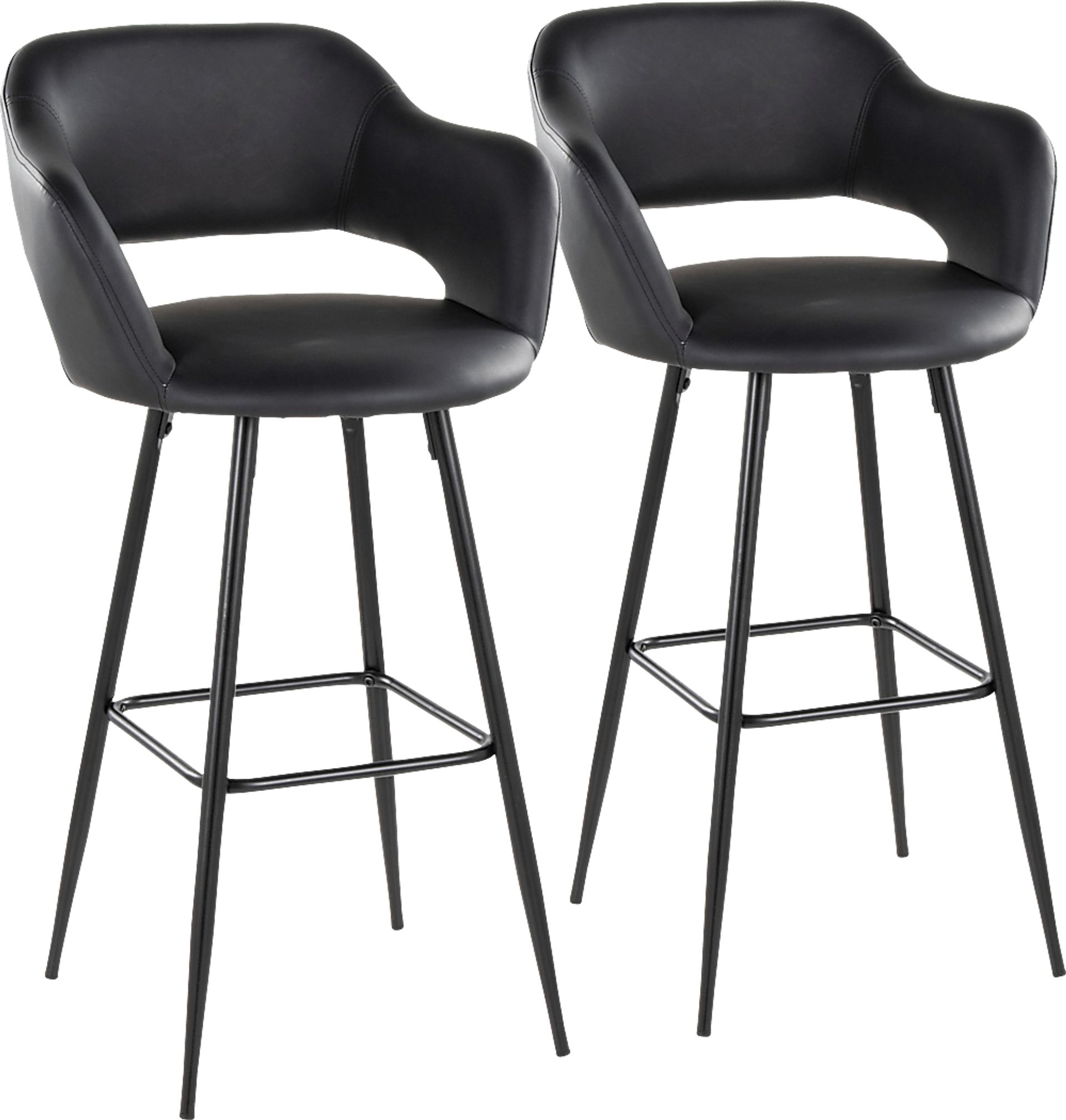 Orkhid Black Barstool, Set of 2 - Image 1