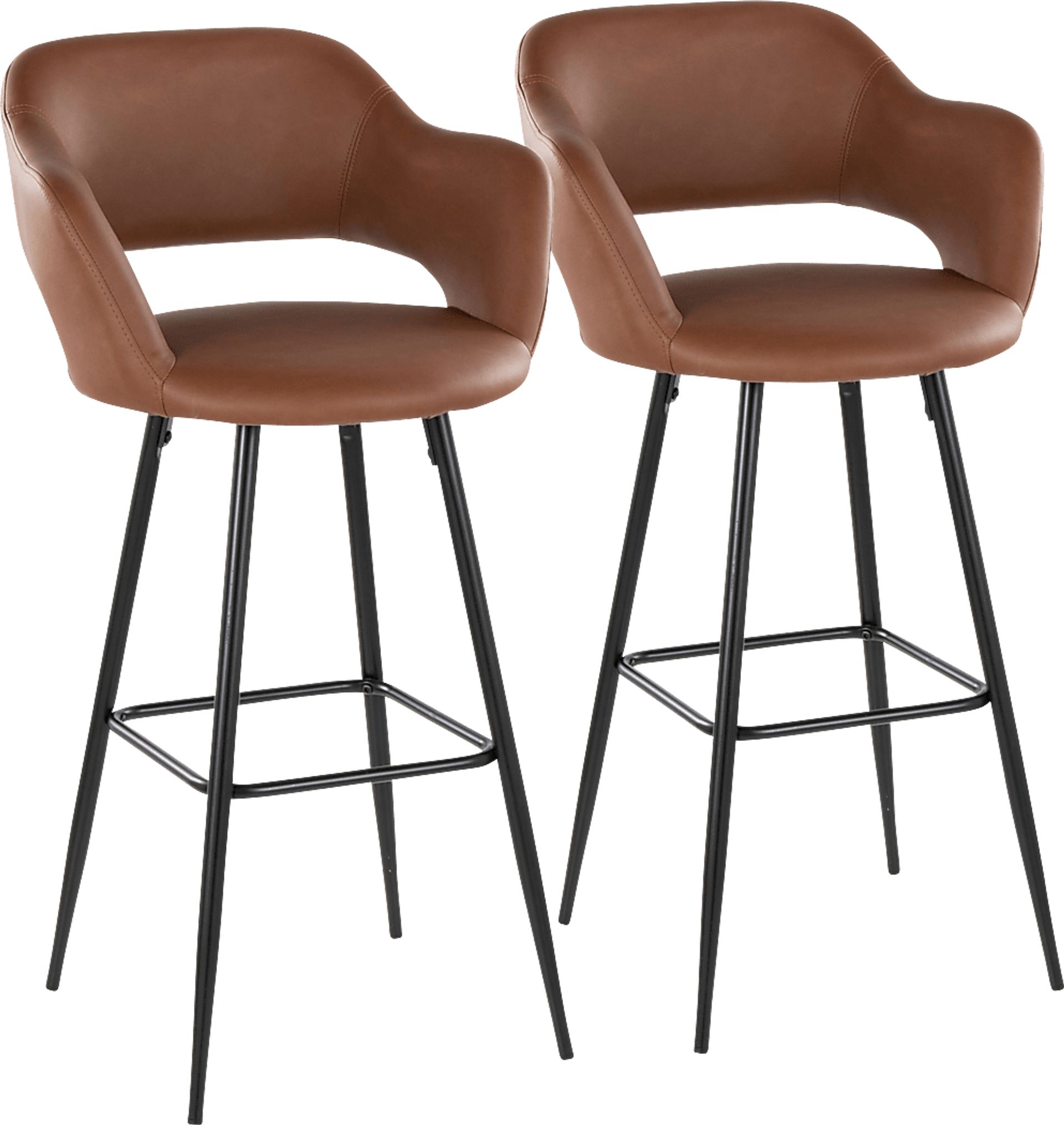 Orkhid Brown Barstool, Set of 2 - Image 1