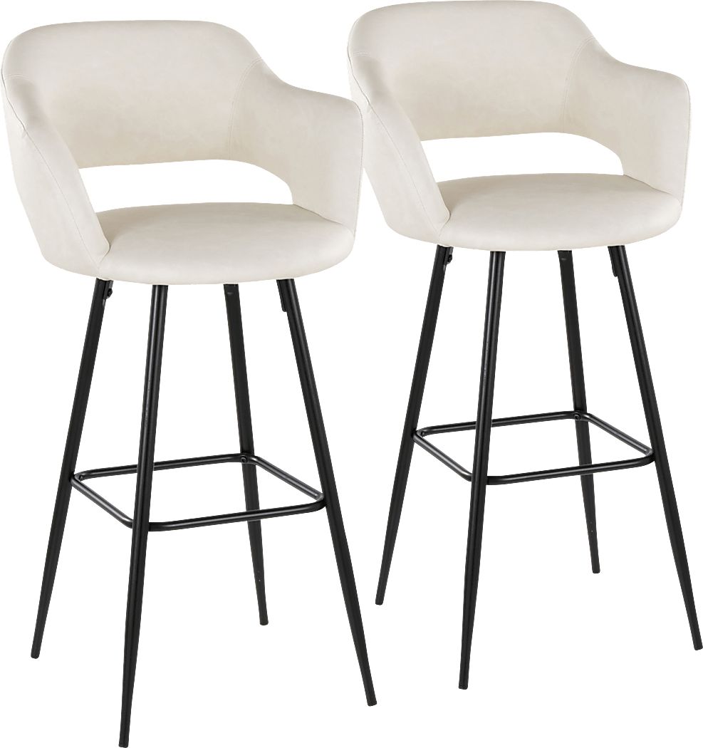 Orkhid Cream Barstool, Set of 2