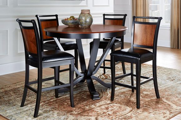 Orland Park Black 5 Pc 48" Round Counter Height Dining Room
